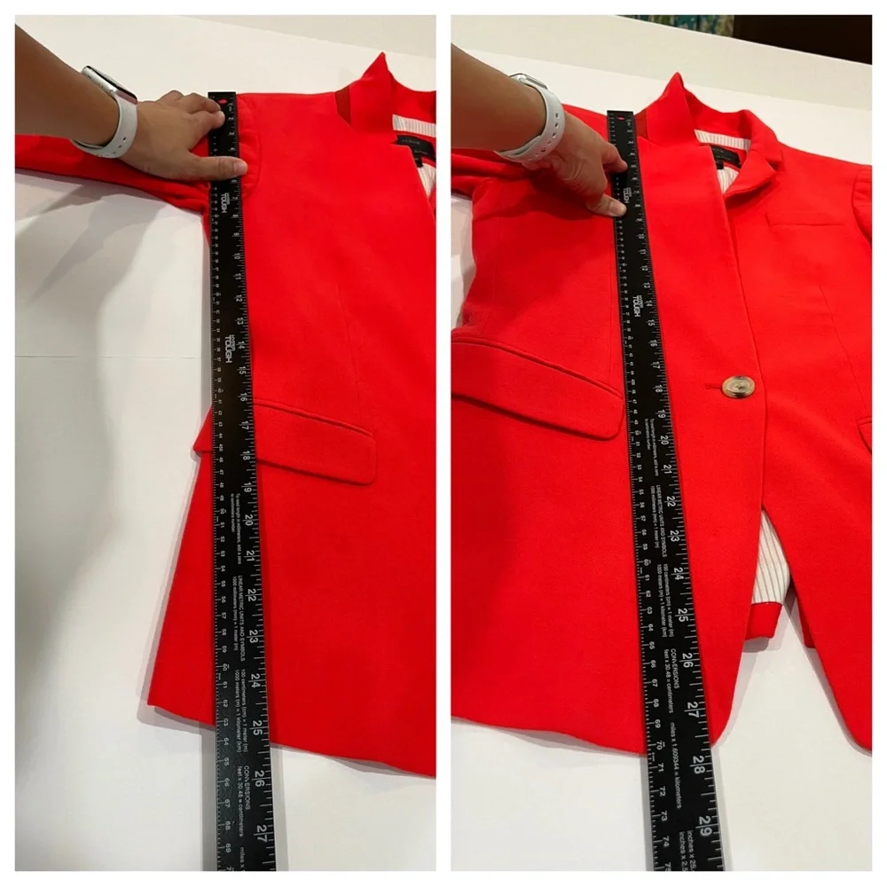 J. Crew Regent Wool Single Breasted Button Red Suit Jacket Blazer Coat 2 2T TALL